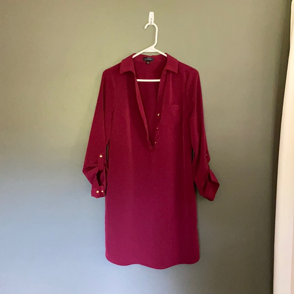 BURGUNDY MIDI DRESS